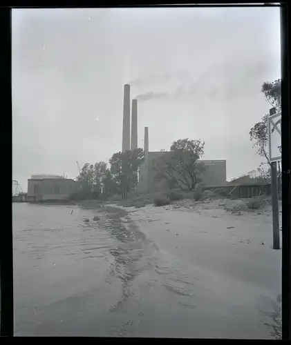 6 Zelluloid Negative Farge Blumenthal Hansestadt Bremen, Fabrik, Anlegestelle, Straße