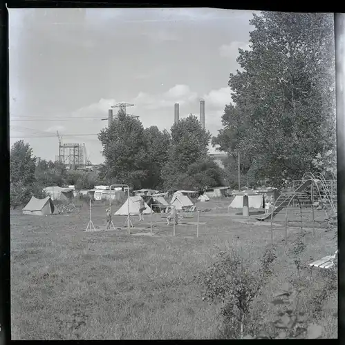 8 Zelluloid Negative Ranzenbüttel Berne in Niedersachsen, Campingplatz, Spielplatz, Haus