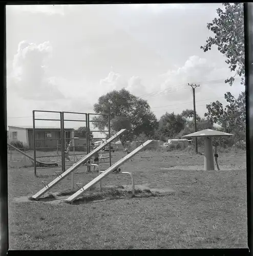 8 Zelluloid Negative Ranzenbüttel Berne in Niedersachsen, Campingplatz, Spielplatz, Haus