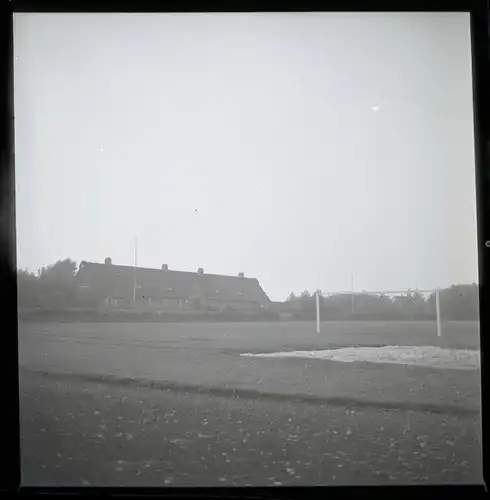 6 Zelluloid Negative Farge Blumenthal Hansestadt Bremen, Fabrik, Fußballfeld,