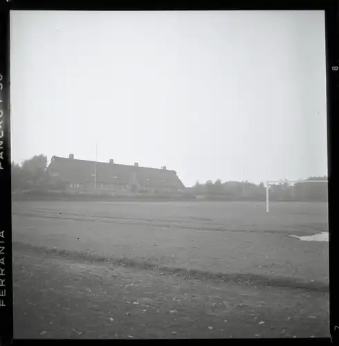 6 Zelluloid Negative Farge Blumenthal Hansestadt Bremen, Fabrik, Fußballfeld,