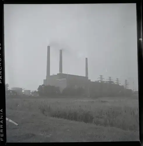 6 Zelluloid Negative Farge Blumenthal Hansestadt Bremen, Fabrik, Fußballfeld,