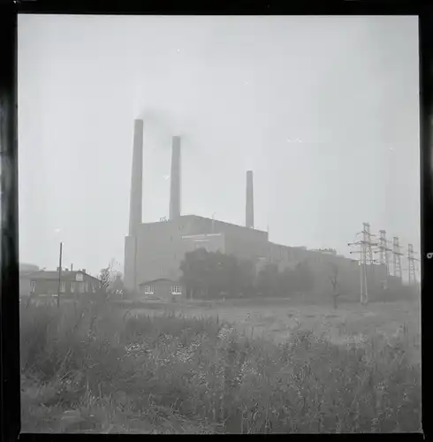 6 Zelluloid Negative Farge Blumenthal Hansestadt Bremen, Fabrik, Fußballfeld,