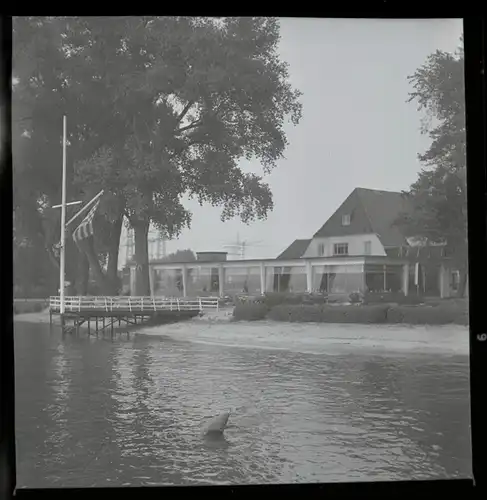 6 Zelluloid Negative Farge Blumenthal Hansestadt Bremen, Fabrik, Schiff, Fußballfeld