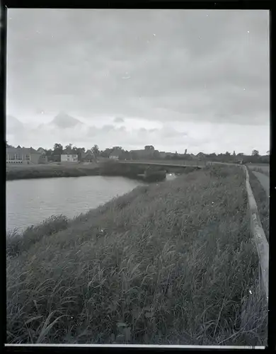 6 Zelluloid Negative Ritterhude Niedersachsen, Fluss, Garten, Straße