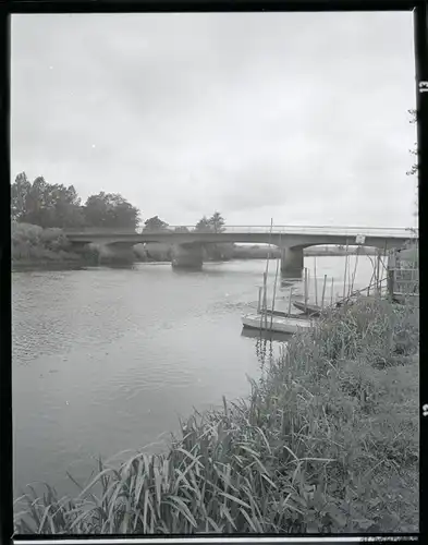 6 Zelluloid Negative Ritterhude Niedersachsen, Fluss, Garten, Straße