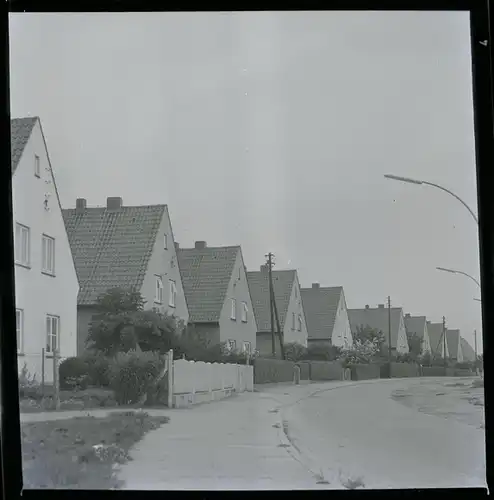 6 Zelluloid Negative Ritterhude Niedersachsen, Fluss, Garten, Straße