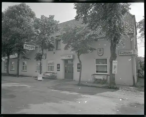 6 Zelluloid Negative Garlstedt Osterholz Scharmbeck Niedersachsen, Wiese, Gaststätte, Weiher