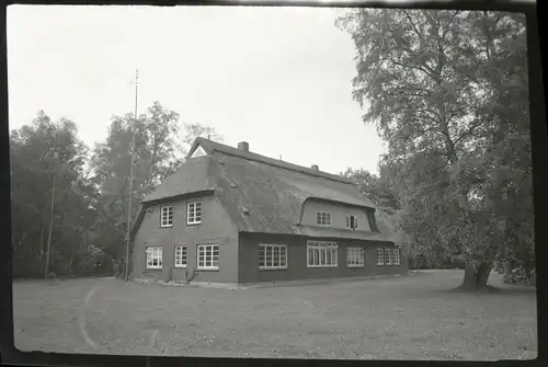 5 Zelluloid Negative Wellen Beverstedt in Niedersachsen, Waldweg, Haus, Kiesgrube