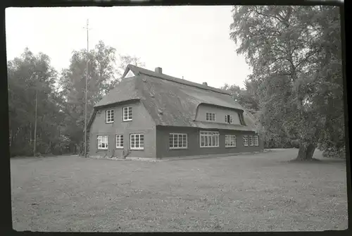 5 Zelluloid Negative Wellen Beverstedt in Niedersachsen, Waldweg, Haus, Kiesgrube