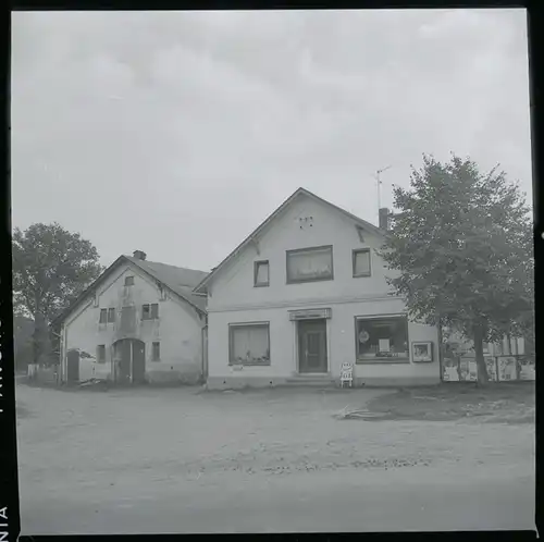 8 Zelluloid Negative Bramstedt Hagen im Bremischen, Mühle, Straße, Haus