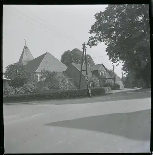 8 Zelluloid Negative Bramstedt Hagen im Bremischen, Mühle, Straße, Haus