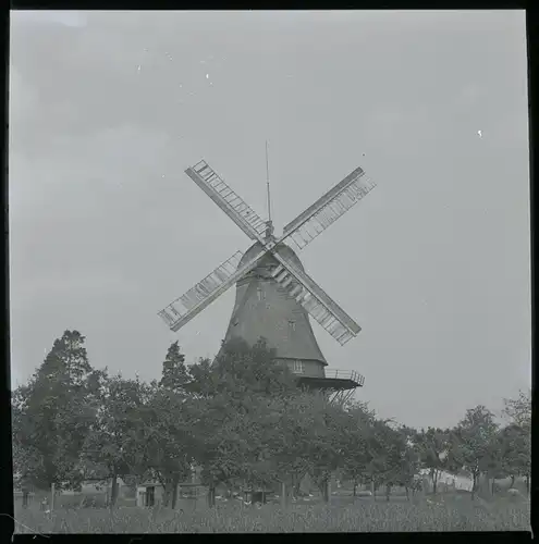 8 Zelluloid Negative Bramstedt Hagen im Bremischen, Mühle, Straße, Haus