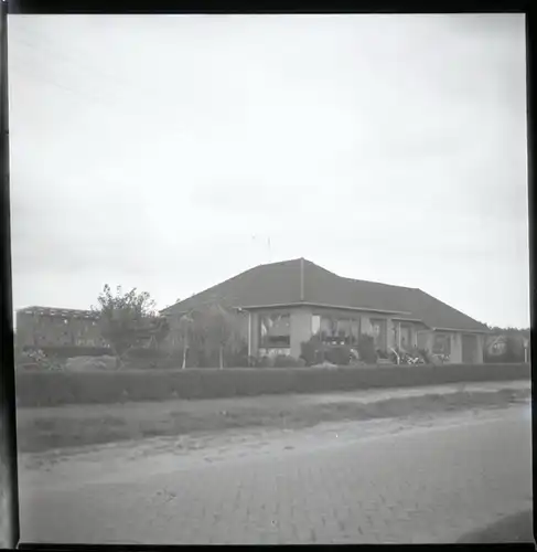 6 Zelluloid Negative Erlte Visbek in Niedersachsen, Schule, Haus, Straße