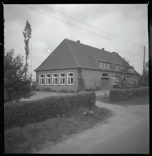 6 Zelluloid Negative Erlte Visbek in Niedersachsen, Schule, Haus, Straße