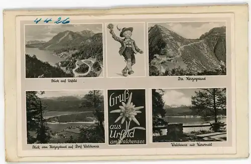 7 Glas Negative Urfeld Kochel am See Oberbayern, verschiedene Ansichten