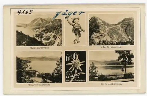 6 Glas Negative Urfeld am Walchensee Kochel am See, verschiedene Ansichten