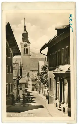 5 Glas Negative Sonthofen im Oberallgäu Schwaben, Schulhaus, Straßenansicht