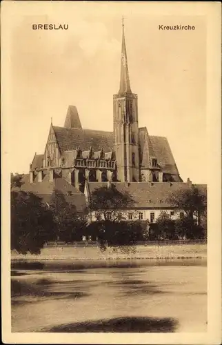 Ak Wrocław Breslau in Schlesien, Kreuzkirche