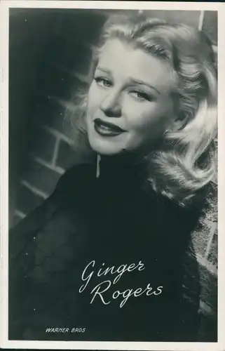 Ak Schauspielerin und Tänzerin Ginger Rogers, Portrait