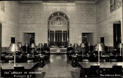 Ak Washington DC USA, Library of Congress, Jefferson Room