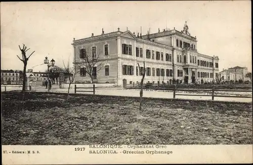 Ak Thessaloniki Griechenland, griechisches Waisenhaus