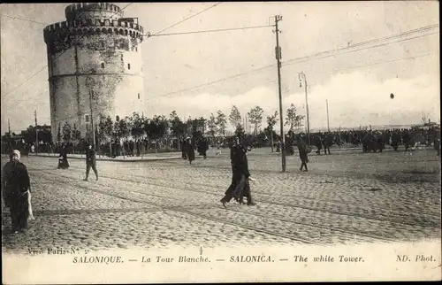Ak Saloniki Thessaloniki Griechenland, Der Weiße Turm