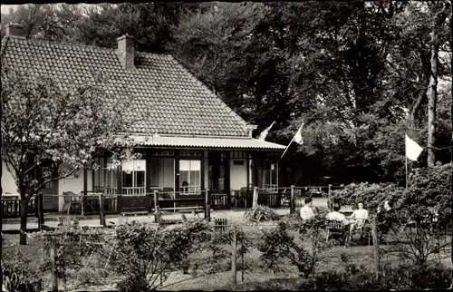 Ak Hulshorst Gelderland, Hotel Cafe Migchelsen, bij 't Station Hulshorst