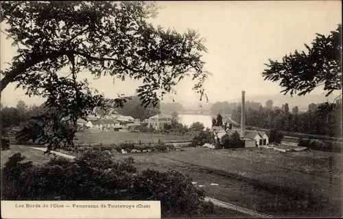 Postkarte Anyvoye-Oise, Die Ufer der Oise, Panorama