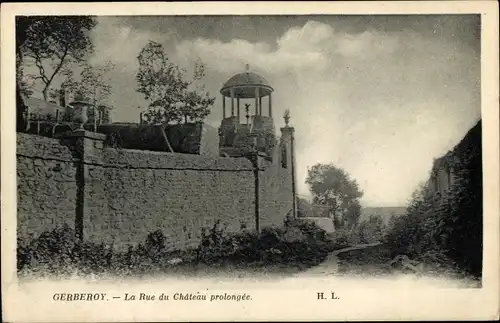 Ak Gerberoy-Oise, Rue du Chateau erweitert