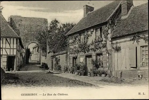 Ak Gerberoy-Oise, Rue du Chateau