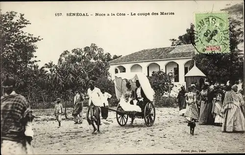 Ak Senegal, Hochzeit, frisch verheiratetes Paar