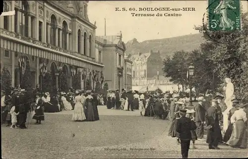 Ak Boulogne sur Mer Pas de Calais, Casino, Terrasse