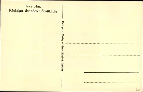 Ak Iserlohn im Märkischen Kreis, Kirchplatz der oberen Stadtkirche