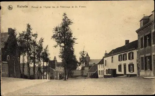 Ak Richelle Wallonie Lüttich, Avenue de l'Eglise, Wallfahrt von Saint-Firmin