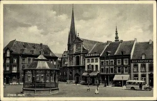 Ak Sittard Limburg Niederlande, Markt