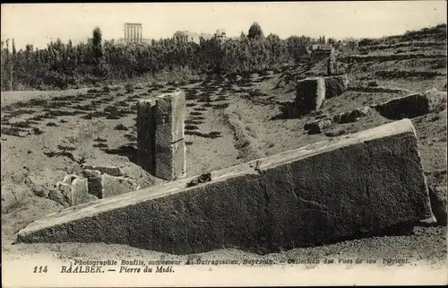 Ak Baalbek Libanon, Pierre du Midi