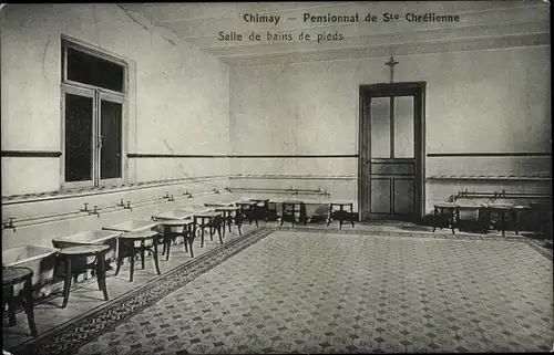 Ak Chimay Wallonien Hennegau, Pensionnat de Ste Chretienne, Salle de bains de pied