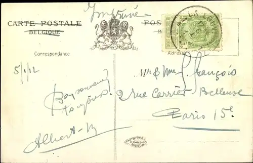 Ak Haine Saint Pierre La Louvière Wallonien Hennegau, Das Rathaus