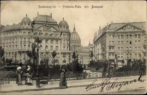 Ak Budapest Ungarn, Freiheitsplatz