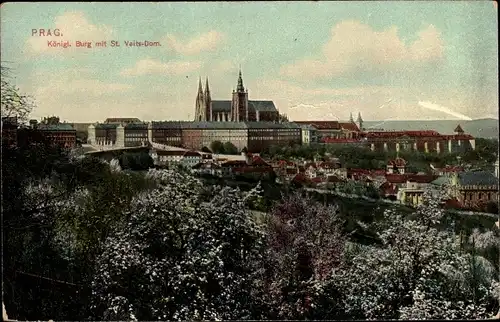 Ak Praha Prag Tschechien, Königliche Burg, St. Veits Dom