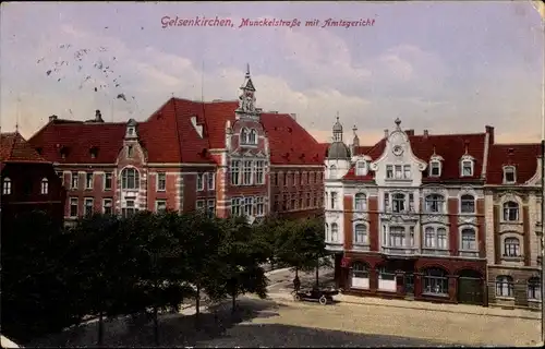 Ak Gelsenkirchen im Ruhrgebiet, Munckelstraße, Amtsgericht