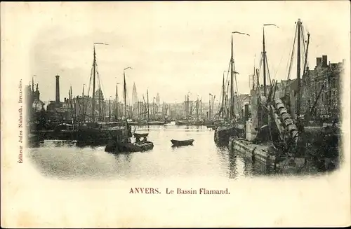 Ak Antwerpen Anvers Flandern, Le Bassin Flamand, Port