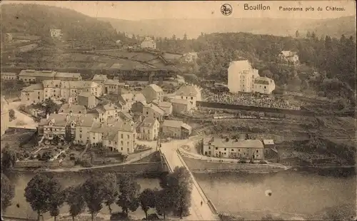 Ak Bouillon Ardennes, Panorama pris du Chateau