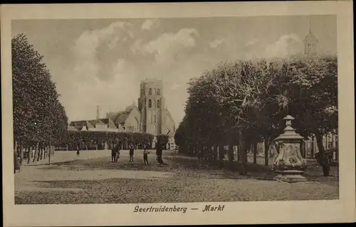 Ak Geertruidenberg Nordbrabant Niederlande, Markt, Kirche