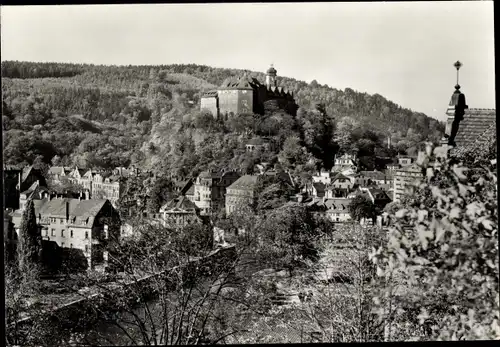 Ak Greiz im Vogtland, Teilansicht, Burg