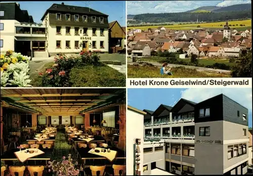 Ak Geiselwind Steigerwald, Hotel und Gasthof Krone, Kirchplatz 2