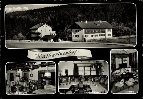 Ak Treffelstein Bayr. Wald, Gasthaus Katharinenhof, Heustadel, Kuhstall