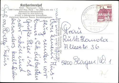 Ak Treffelstein Bayr. Wald, Gasthaus Katharinenhof, Heustadel, Kuhstall