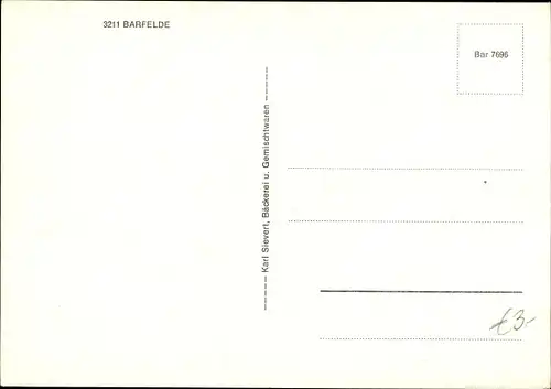 Ak Barfelde Gronau an der Leine in Niedersachsen, Gesamtansicht, Gasthof, Teilansicht